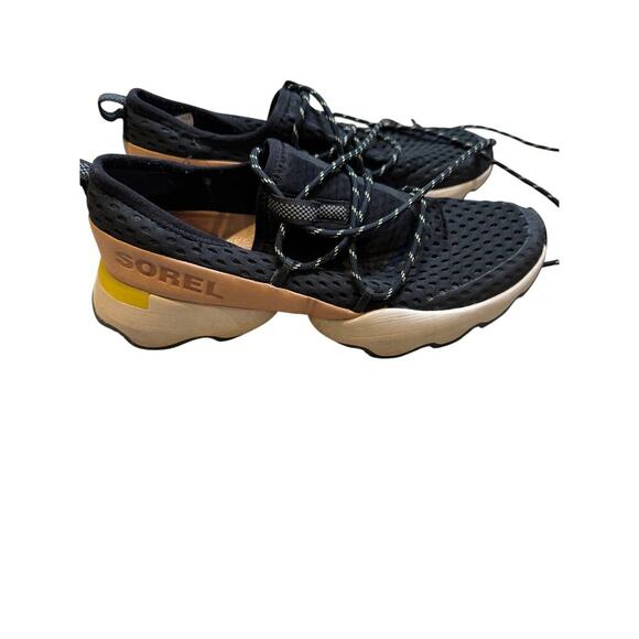 Sorel Kinetic Impact Lace Sneakers Athletic Shoes Black - Picture 2 of 4